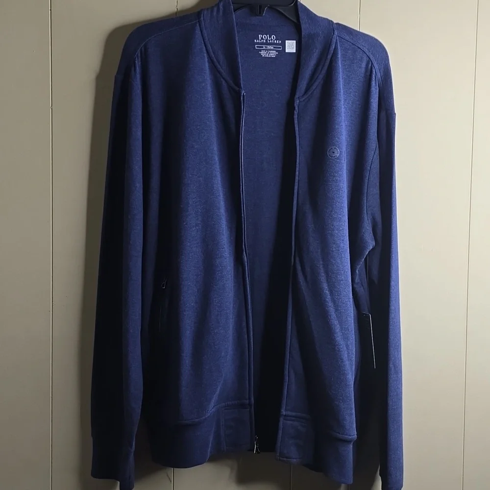 Polo Ralph Lauren Mens Double Knit Luxury Jersey Full Zip Sweater  Medium - Picture 7 of 12